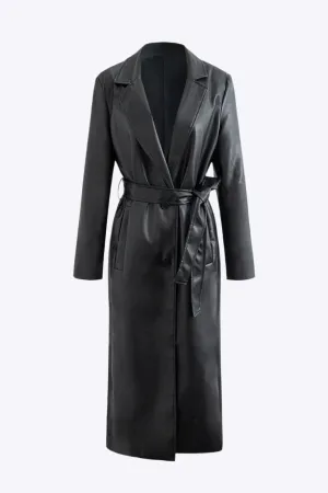 Joanna - Elegant Notched Lapel Woman's Trench Coat