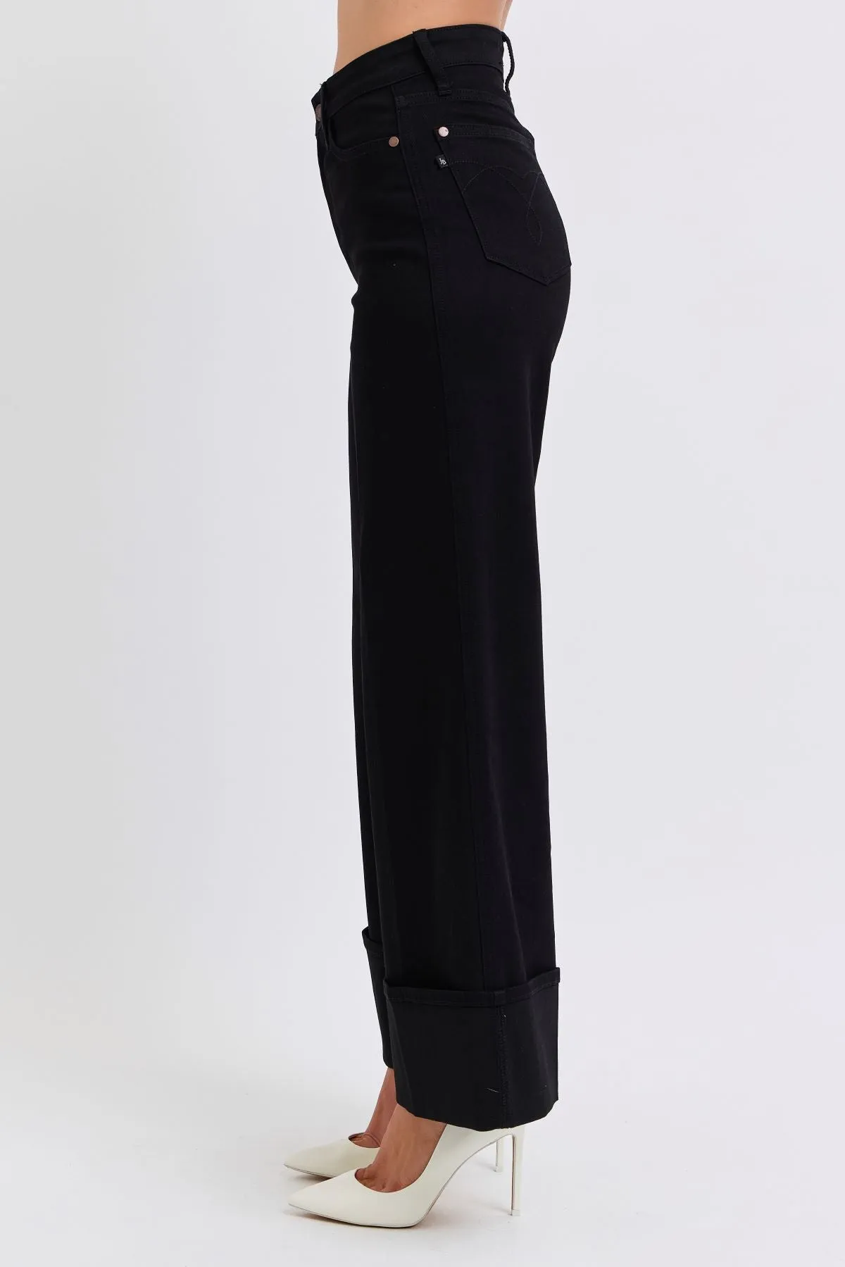 Judy Blue Retro Wide Leg Cuff Pants