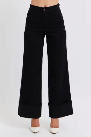 Judy Blue Retro Wide Leg Cuff Pants