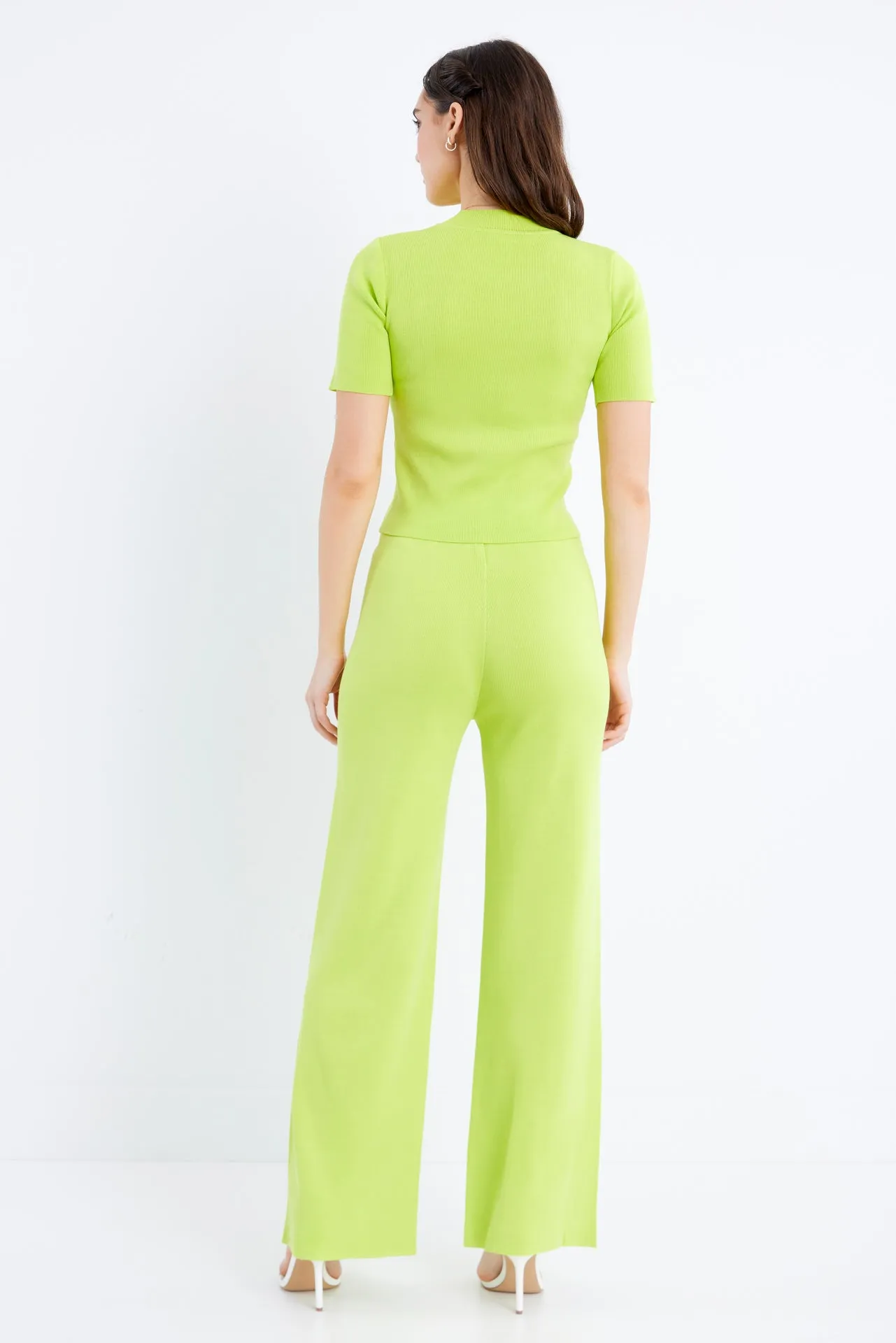 Knit Short Sleeve Top and Pants Set