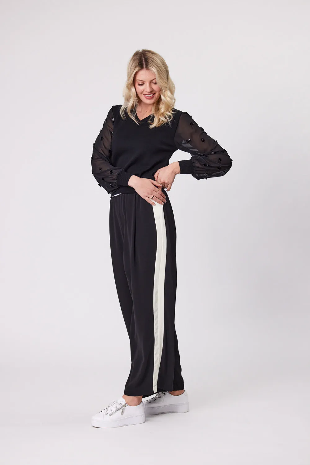 Lemon Tree Darla Pant - Black Cream