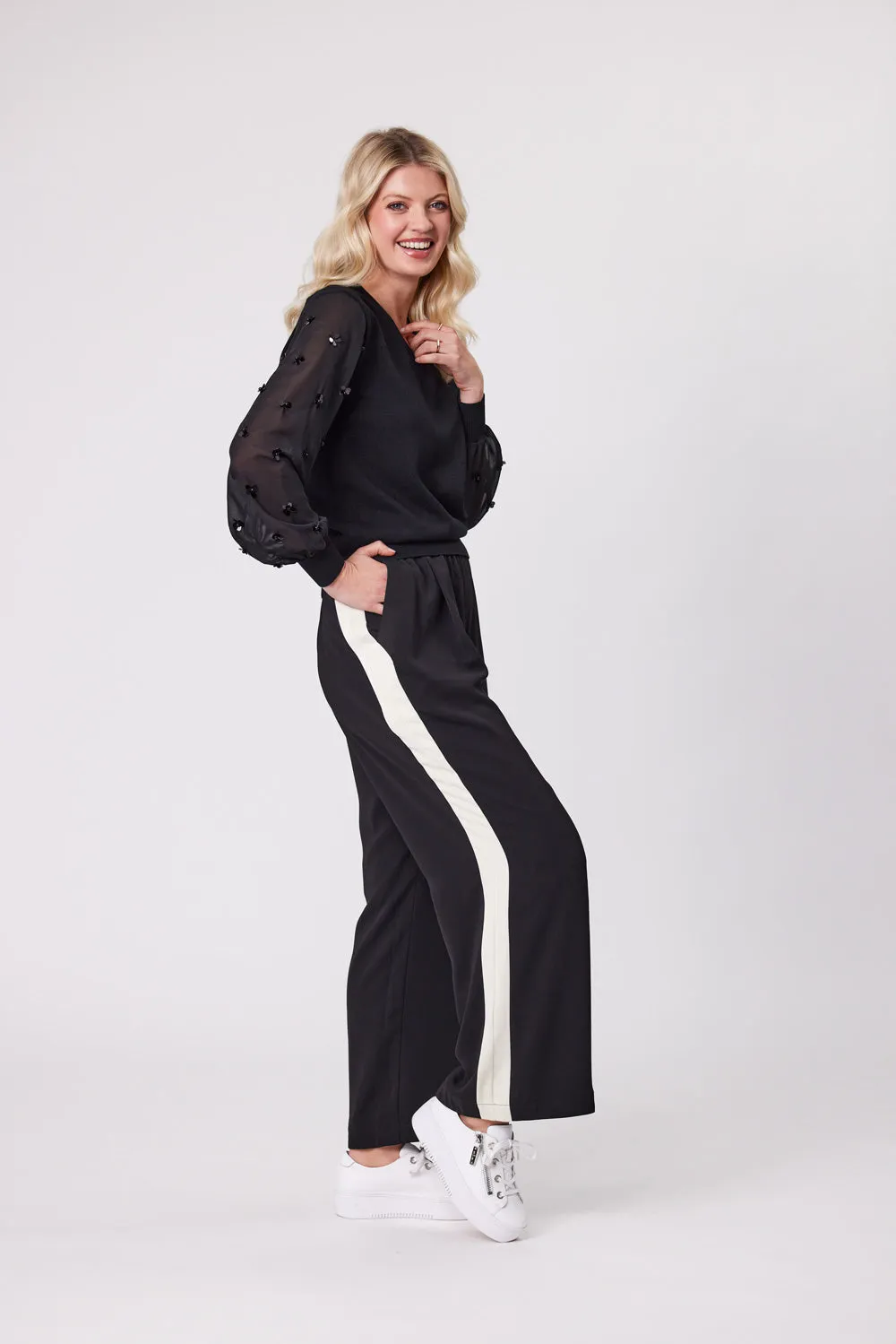 Lemon Tree Darla Pant - Black Cream