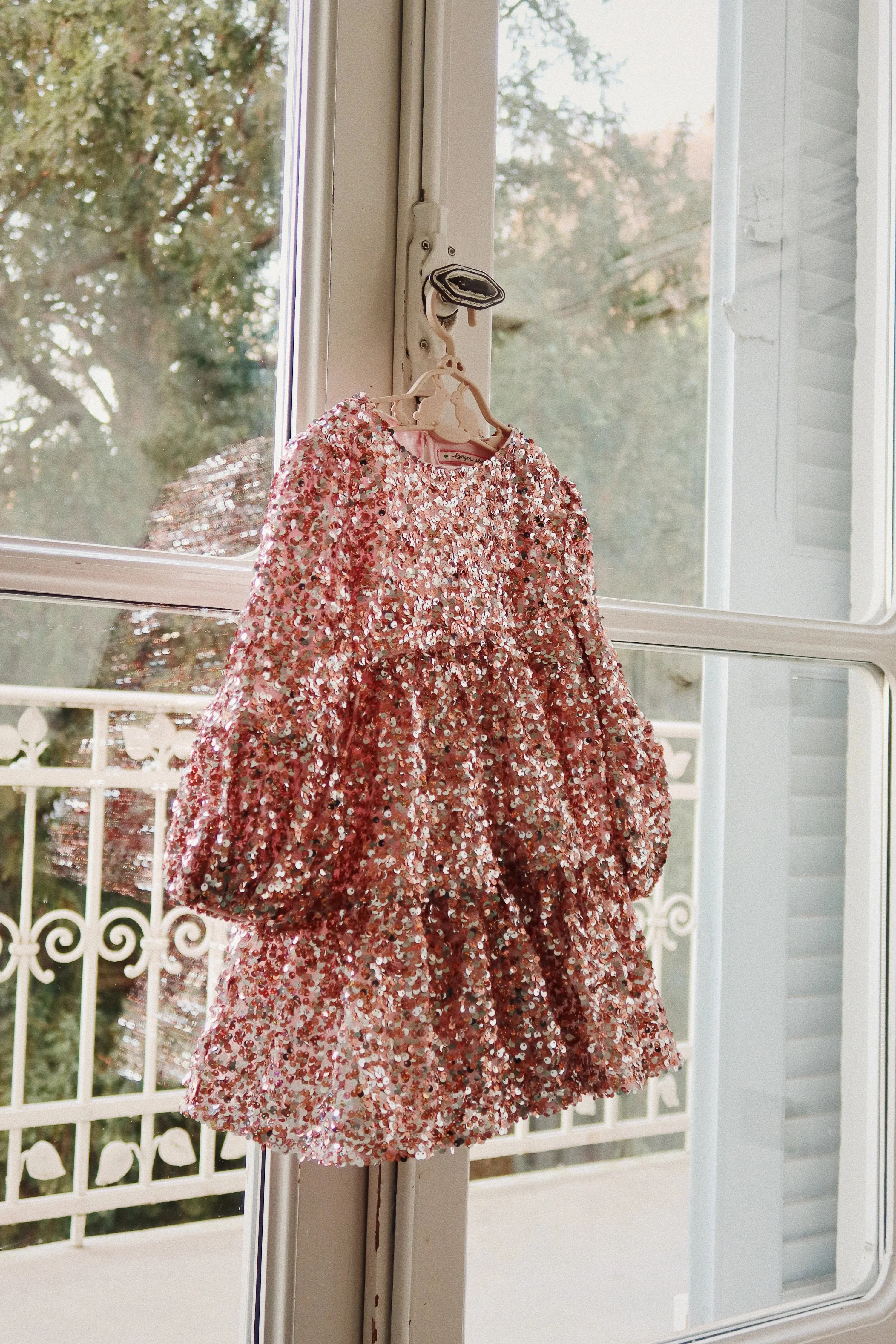LILA SEQUINS DRESS - GREY/ROSA