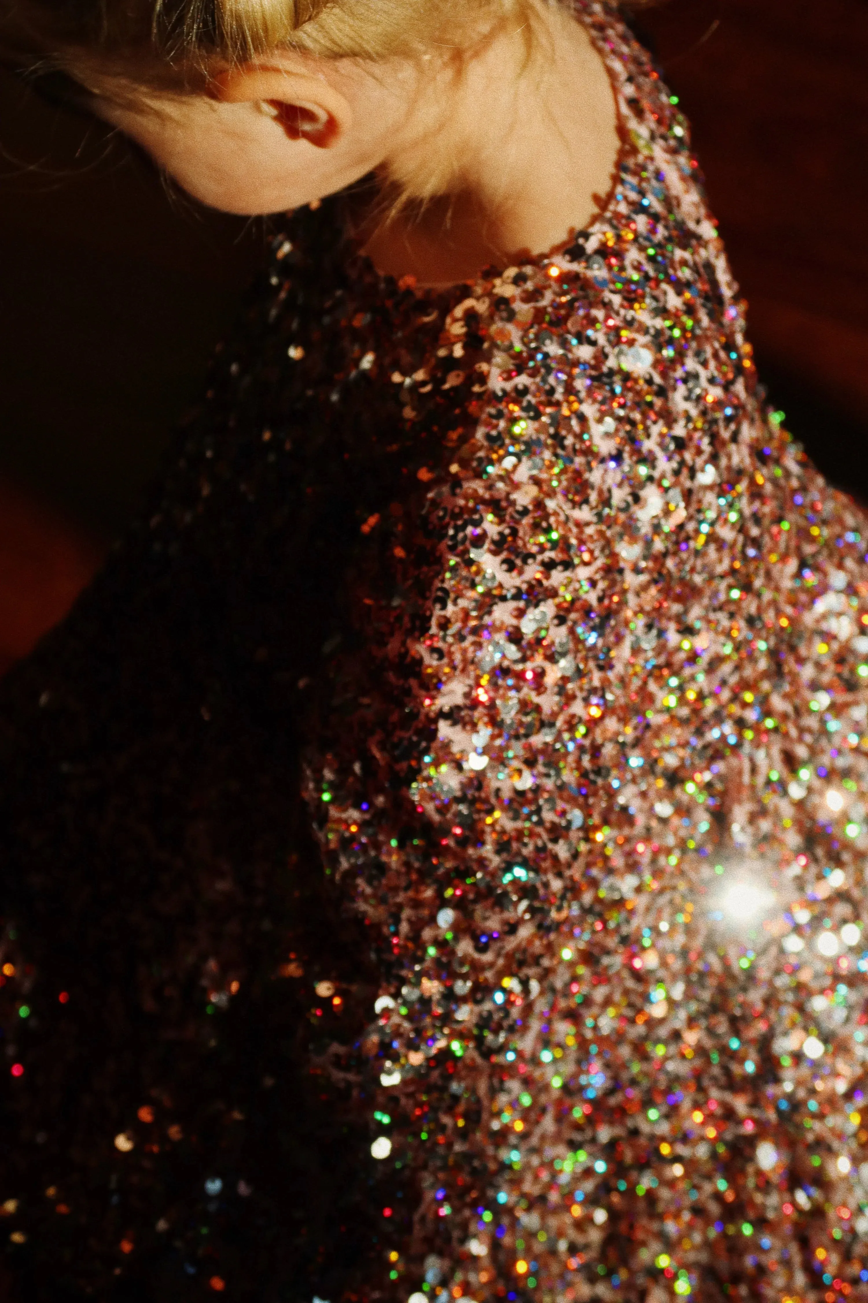 LILA SEQUINS DRESS - GREY/ROSA