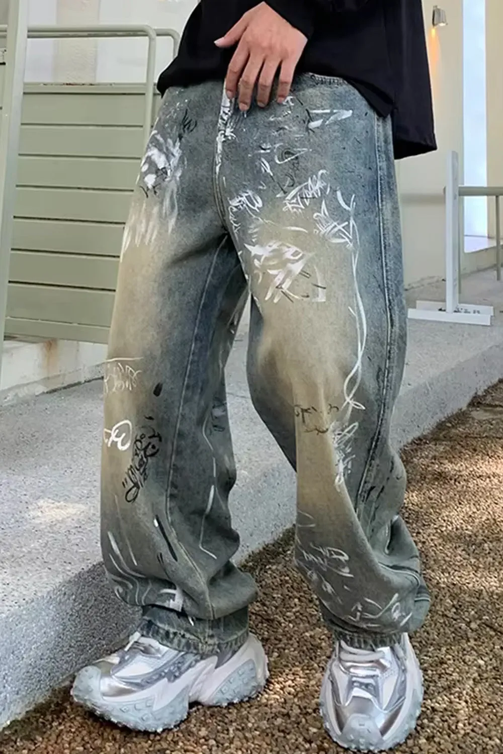 Loose Art Graffiti Hip Hop Jeans Pants