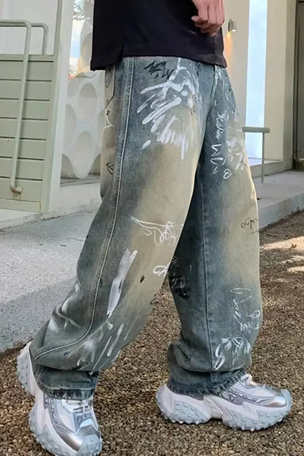 Loose Art Graffiti Hip Hop Jeans Pants