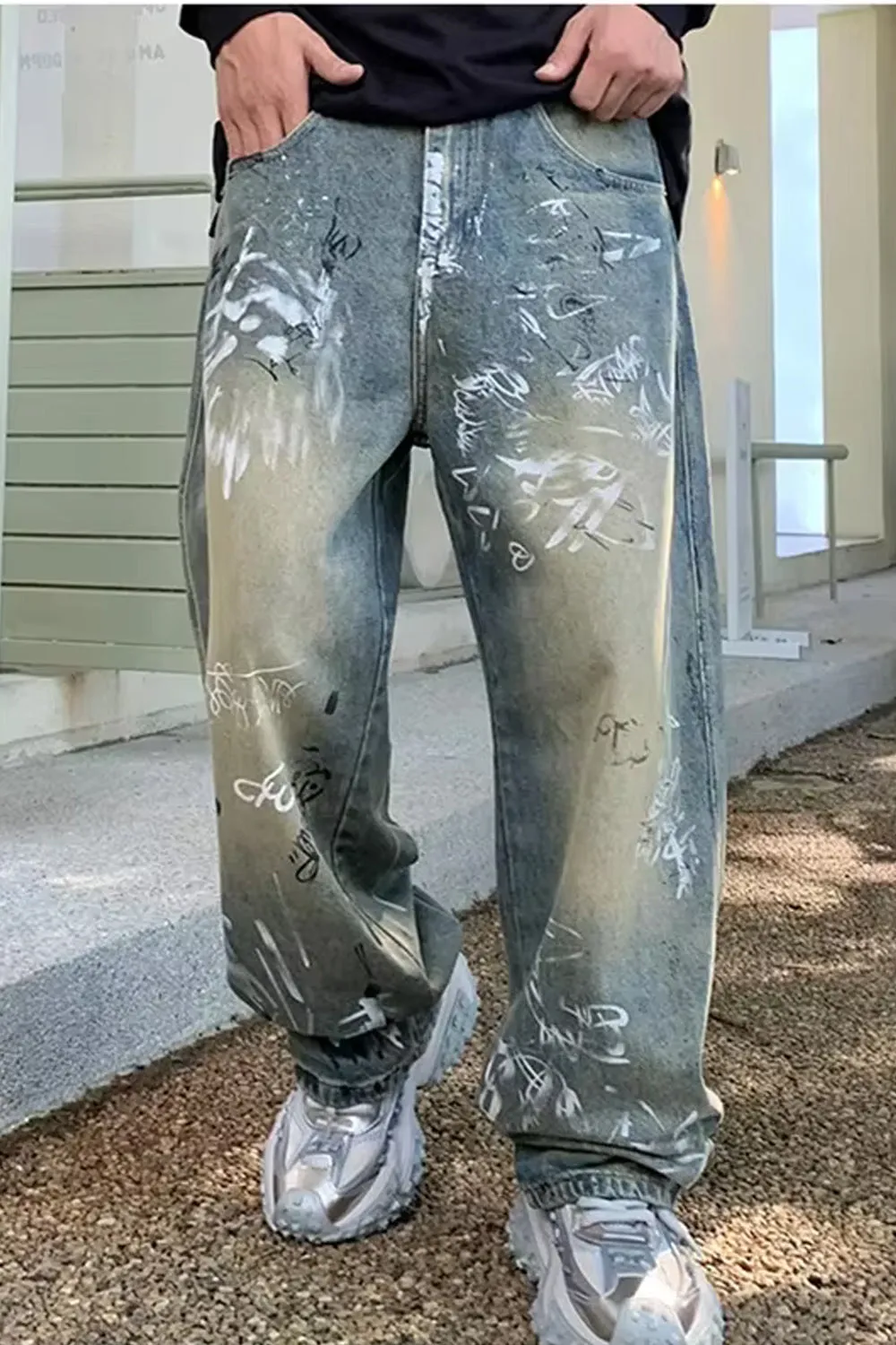 Loose Art Graffiti Hip Hop Jeans Pants