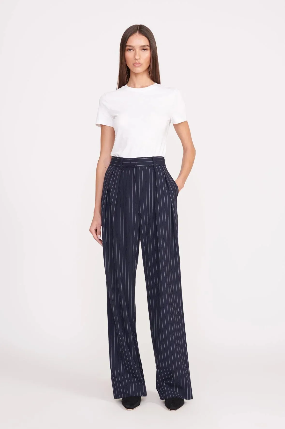 Luisa pant - navy stripe