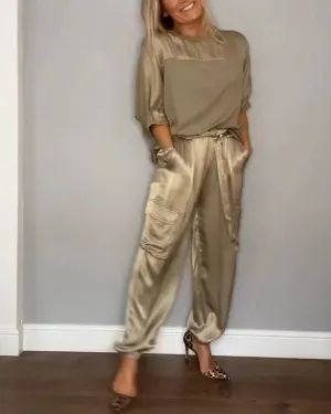Margaret - Elegant Satin Set