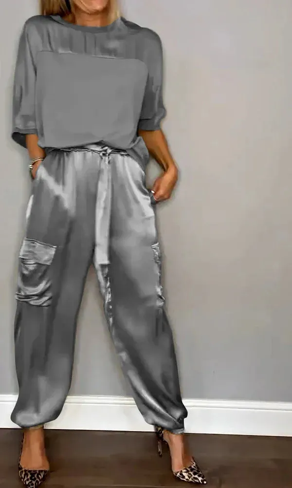 Margaret - Elegant Satin Set