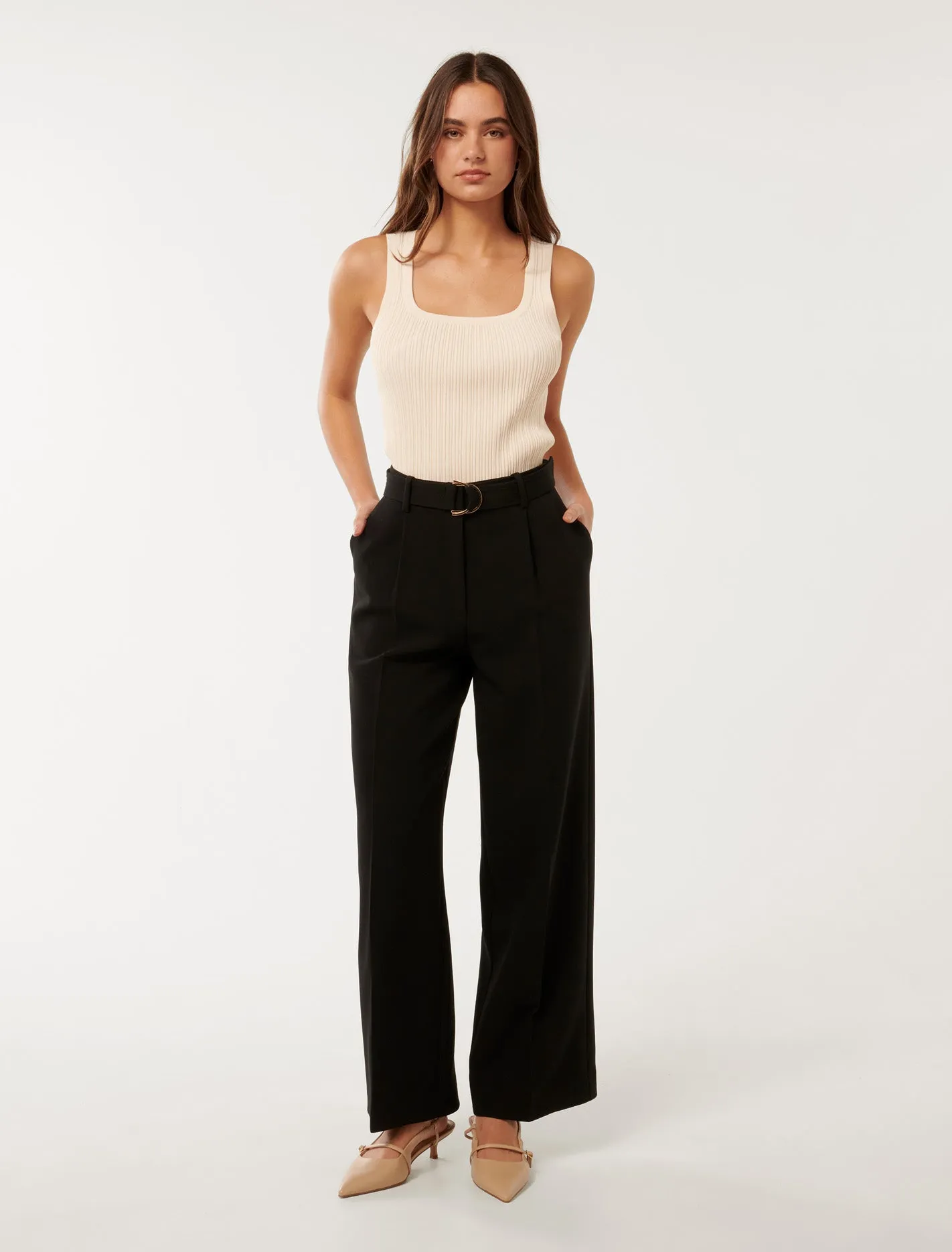 Mariam Belted Wide Leg Pants