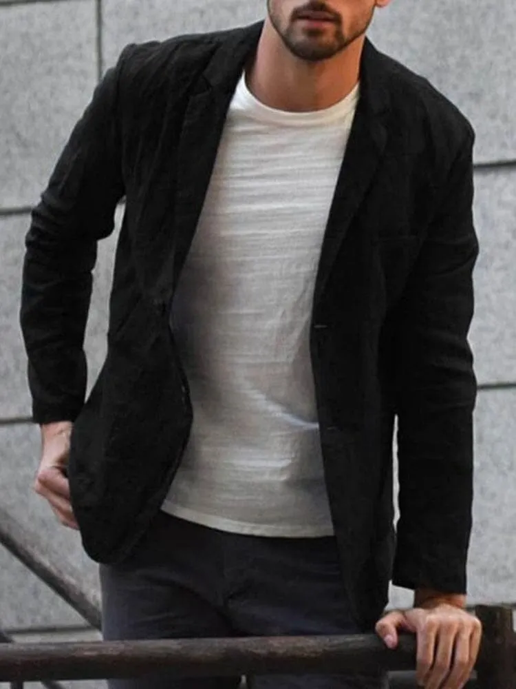 Men’s Casual Slim Fit Linen Mix Blazer