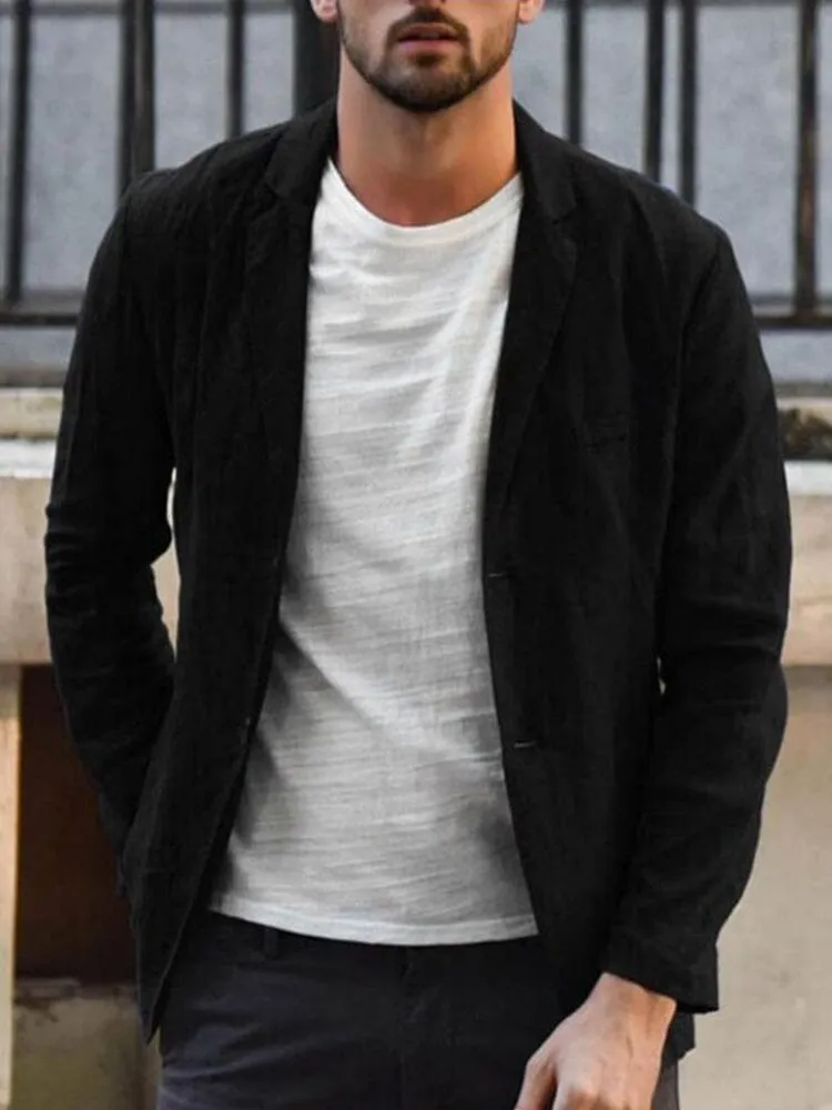 Men’s Casual Slim Fit Linen Mix Blazer