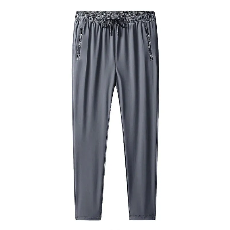Men's Quick-Drying Sports Pants - Joggers Sportswear, Solid Sweatpants, Male Elastic Trousers