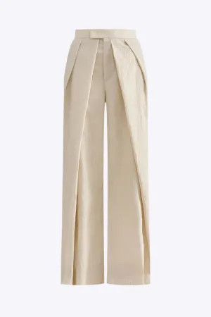 Mireya - Chic Pleated Trousers Woman's Wide Leg