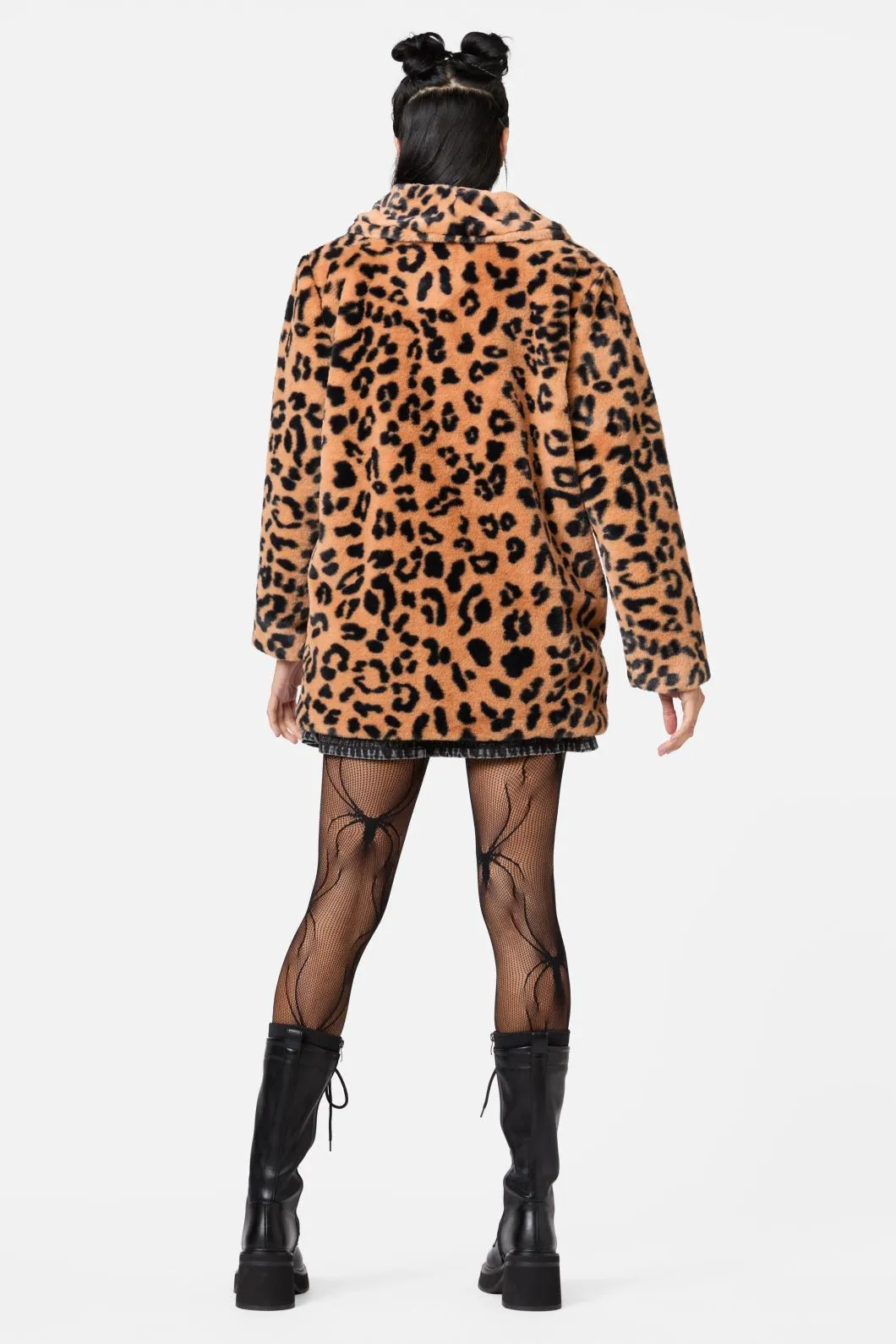Moggy Faux Fur Leopard Coat