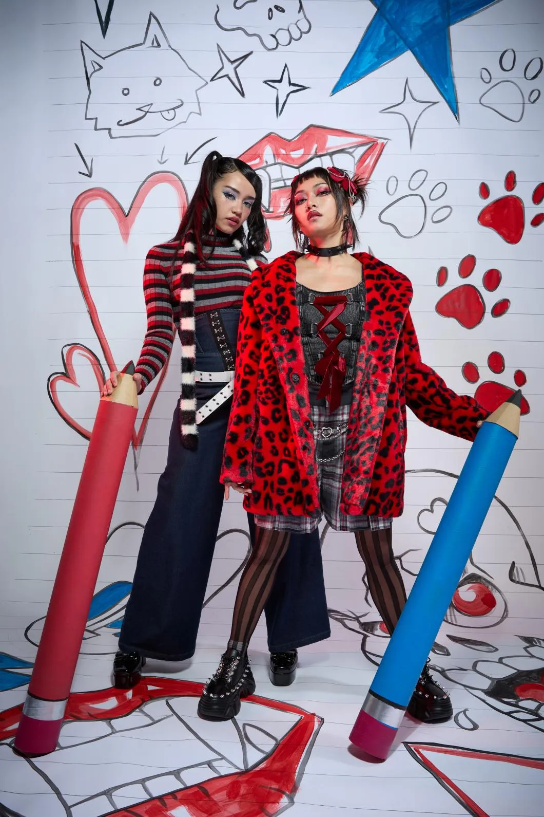 Moggy Faux Fur Leopard Coat