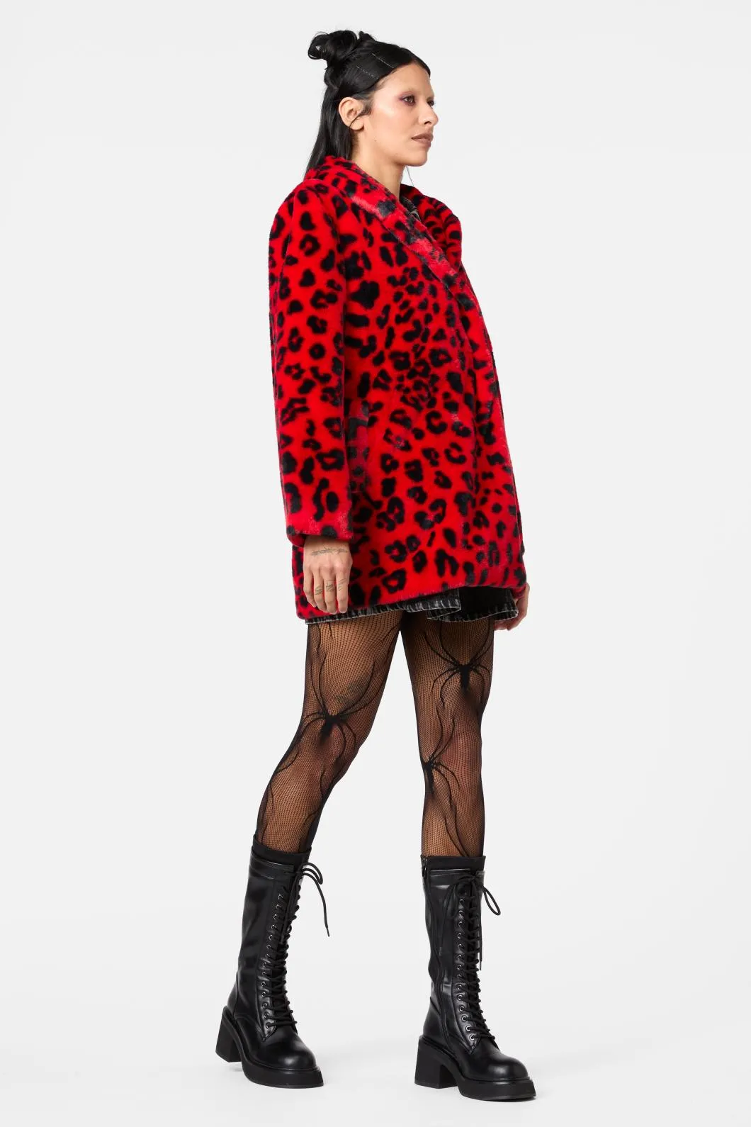 Moggy Faux Fur Leopard Coat