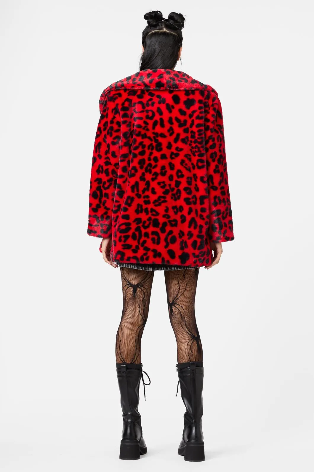 Moggy Faux Fur Leopard Coat