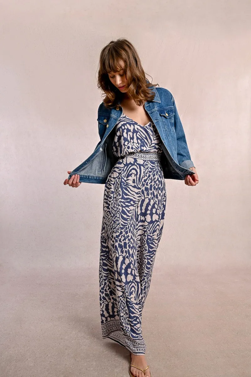 Molly Bracken Wide Leg Zebra Print Trousers
