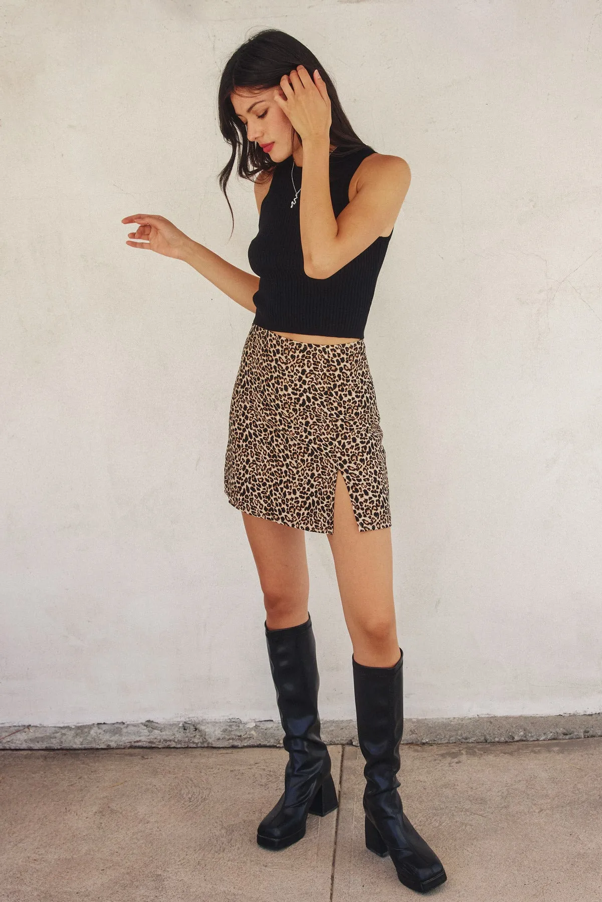 Myla Slit Mini Skirt