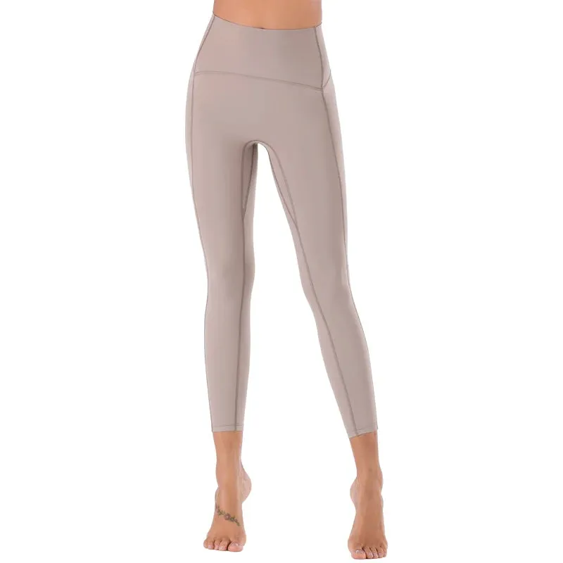 Naked-Feels Yoga Pants - High Waist Ankle-Length Leggings for Women
