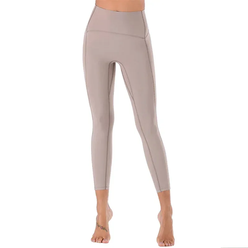 Naked-Feels Yoga Pants - High Waist Ankle-Length Leggings for Women
