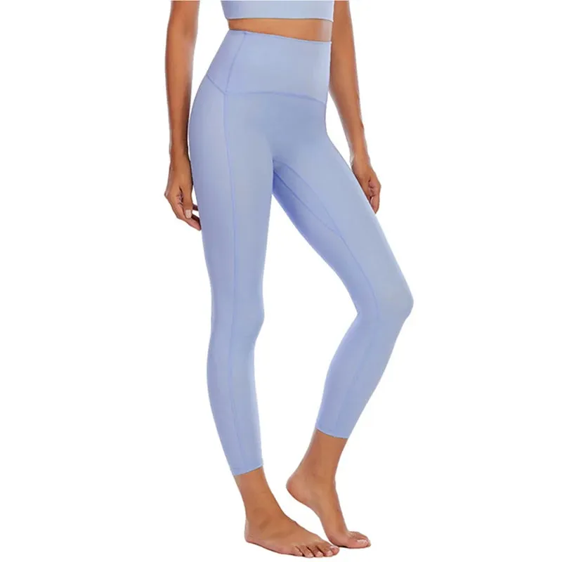 Naked-Feels Yoga Pants - High Waist Ankle-Length Leggings for Women