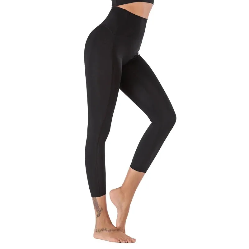 Naked-Feels Yoga Pants - High Waist Ankle-Length Leggings for Women