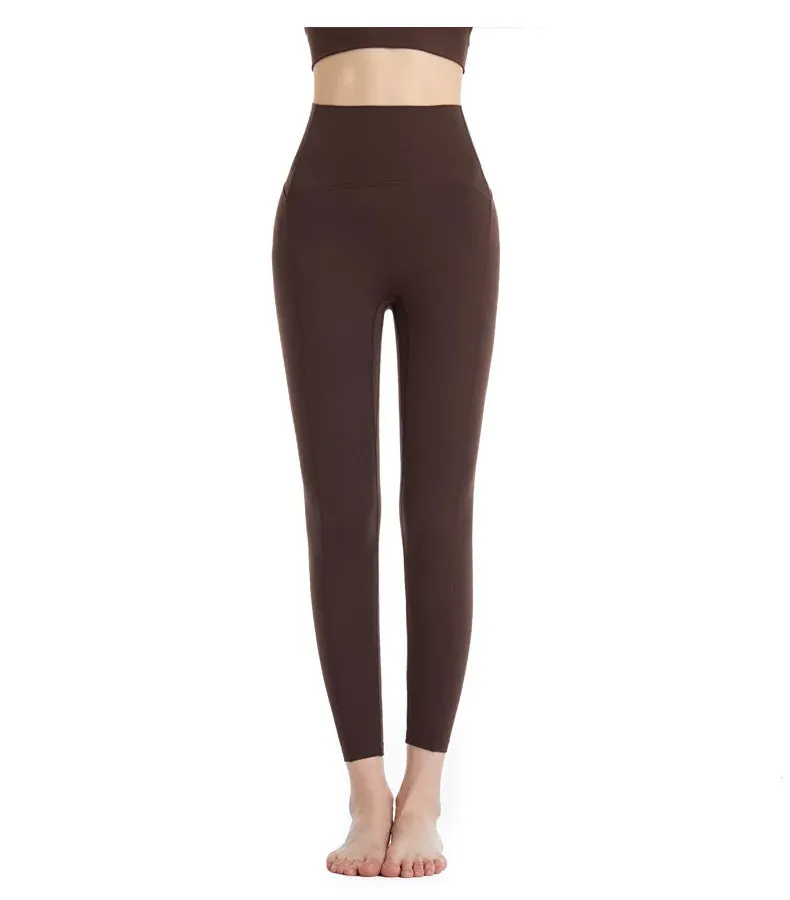 Naked-Feels Yoga Pants - High Waist Ankle-Length Leggings for Women