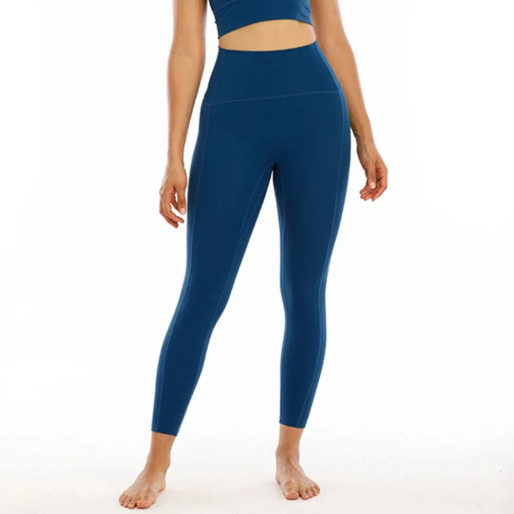 Naked-Feels Yoga Pants - High Waist Ankle-Length Leggings for Women