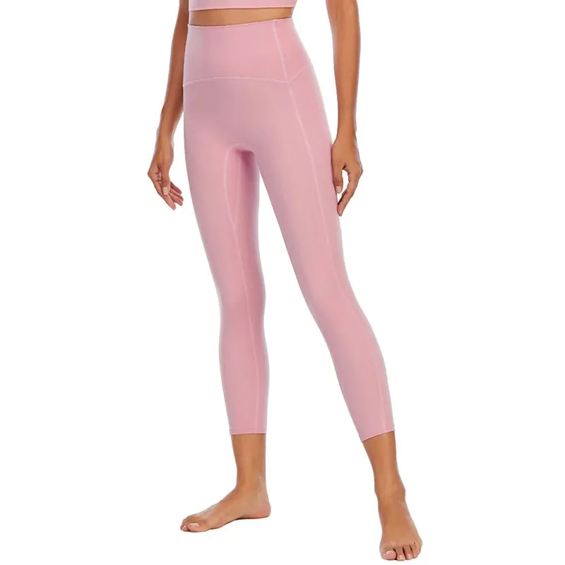 Naked-Feels Yoga Pants - High Waist Ankle-Length Leggings for Women