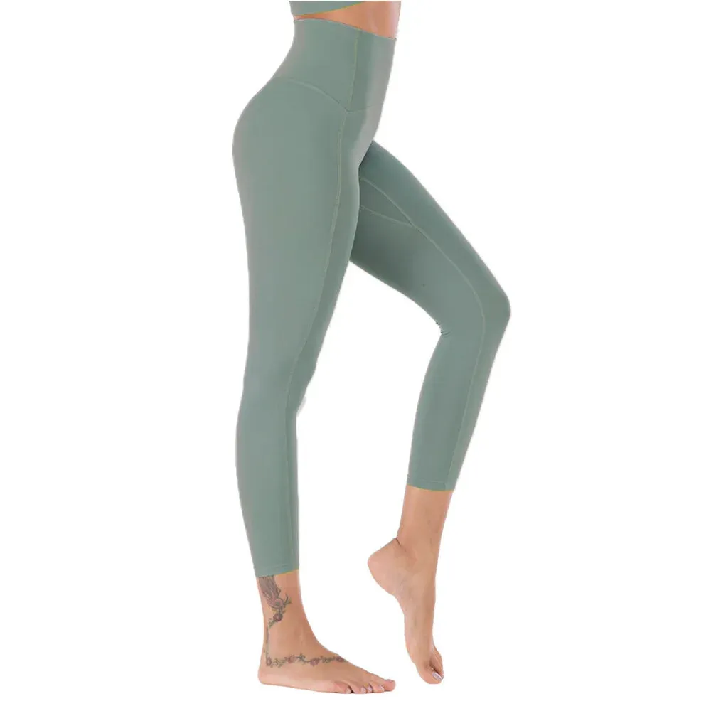 Naked-Feels Yoga Pants - High Waist Ankle-Length Leggings for Women