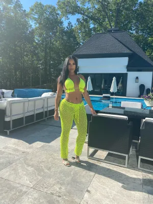 Neon Country Gal Poolside swimsuit coverup