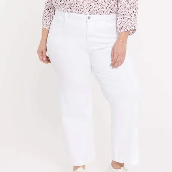 New NYDJ Lift X Tuck Technology High-Rise Wide Leg Jeans/pants
