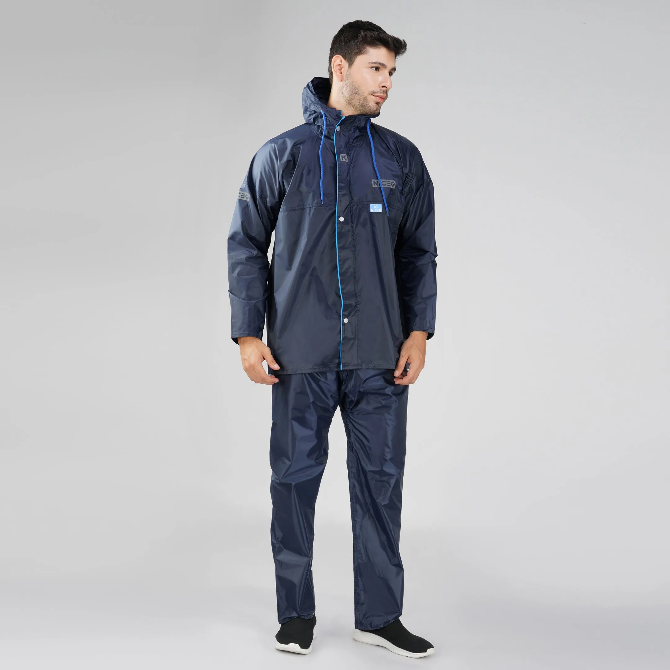 NiceG Men's Raincoats: Stay Dry in Comfort and Style | Navy Blue