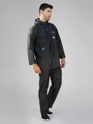 NiceG Men's Raincoats With Lightweight, Waterproof & Durable Black