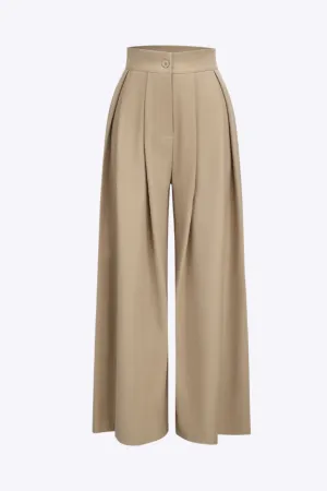 Noemi - Elegant Flow Women's Wide Leg Pleated Trousers