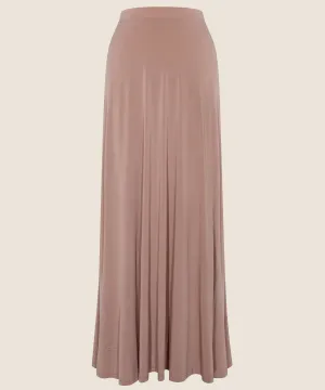 Nude A-Line Jersey Maxi Skirt