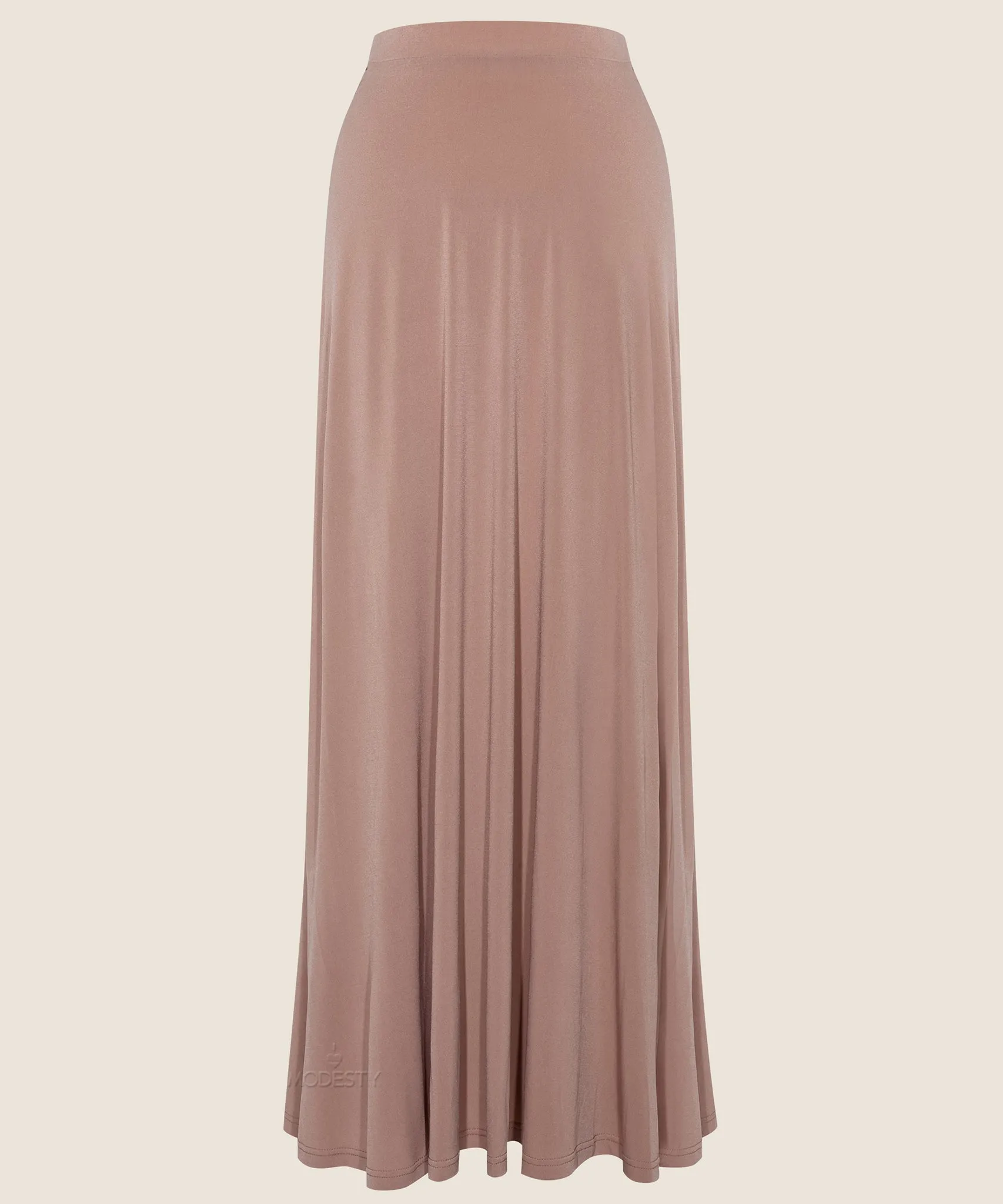Nude A-Line Jersey Maxi Skirt
