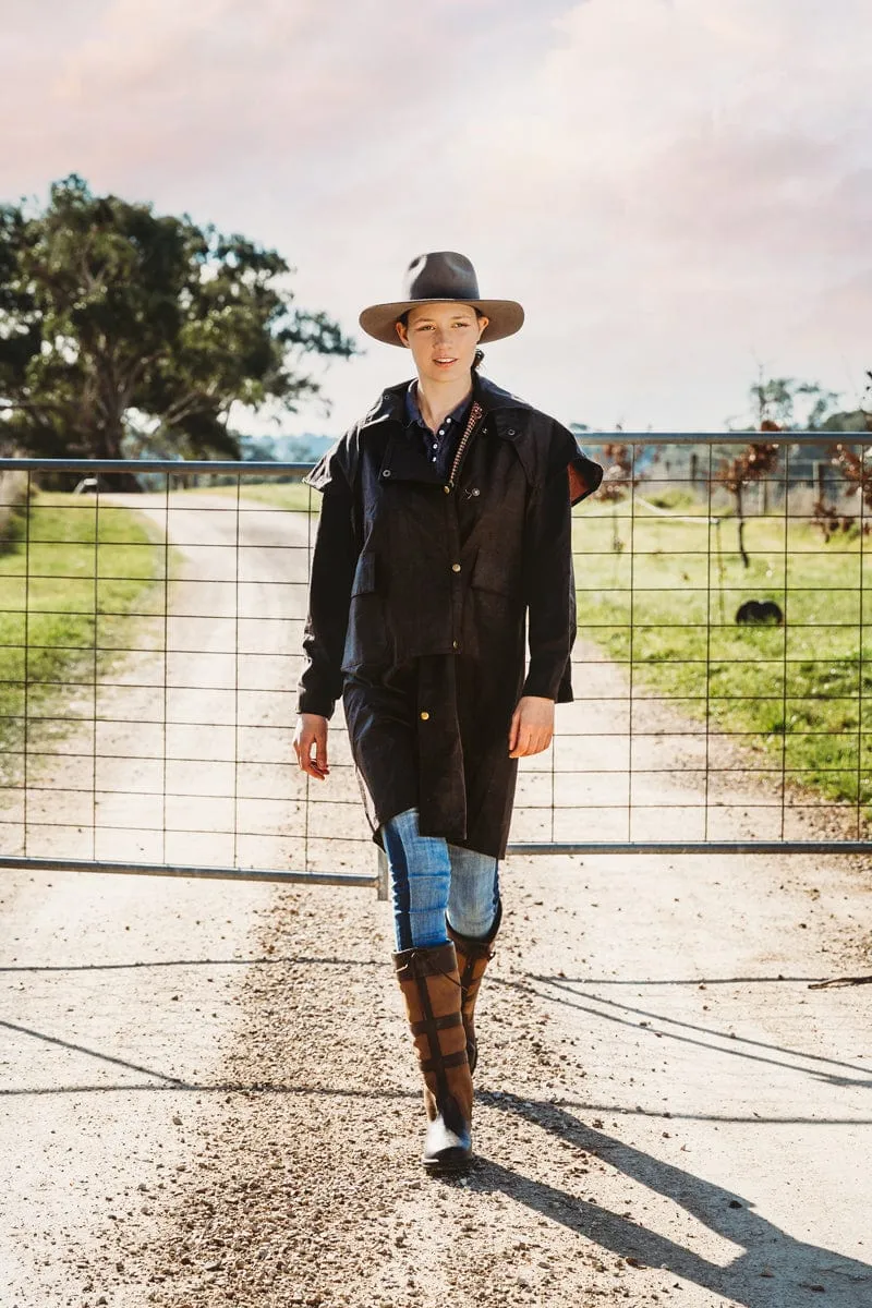 Nullabor Oilskin Coat 3/4 Length