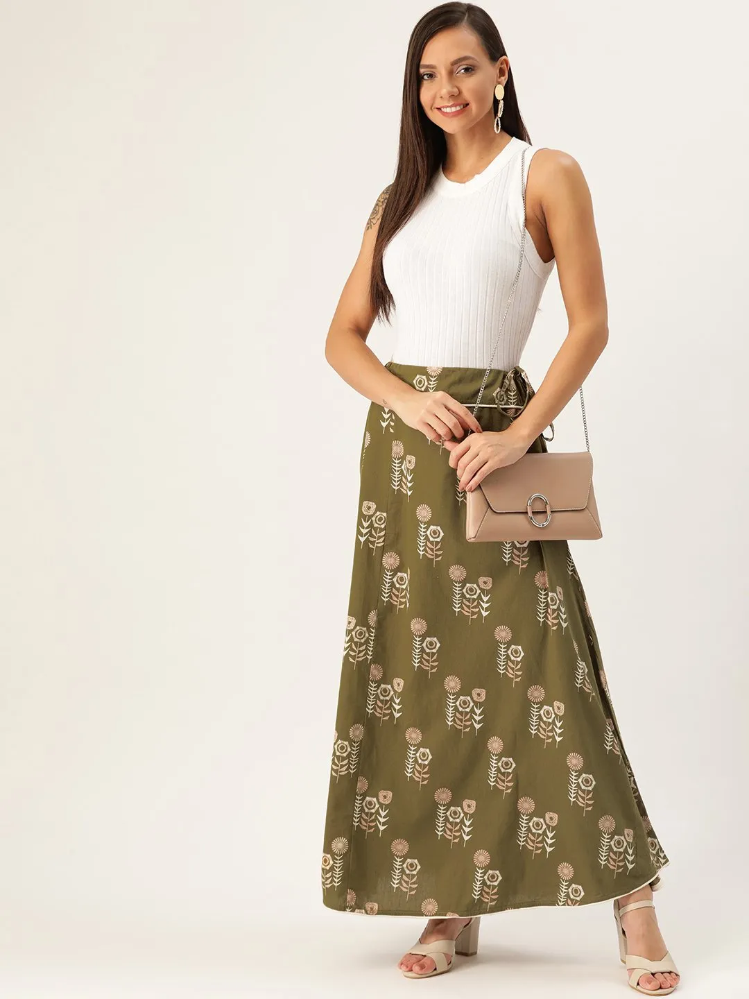 Olive Green Skirt