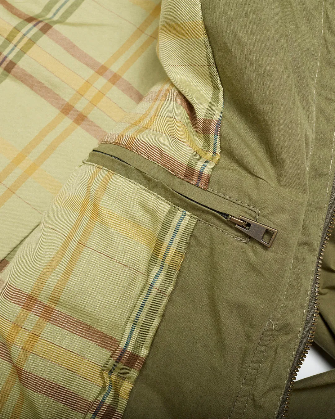 Olive Lightly Waxed Cotton Parka