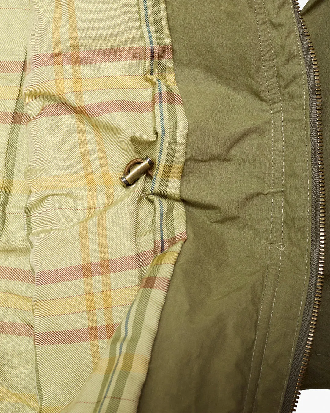 Olive Lightly Waxed Cotton Parka