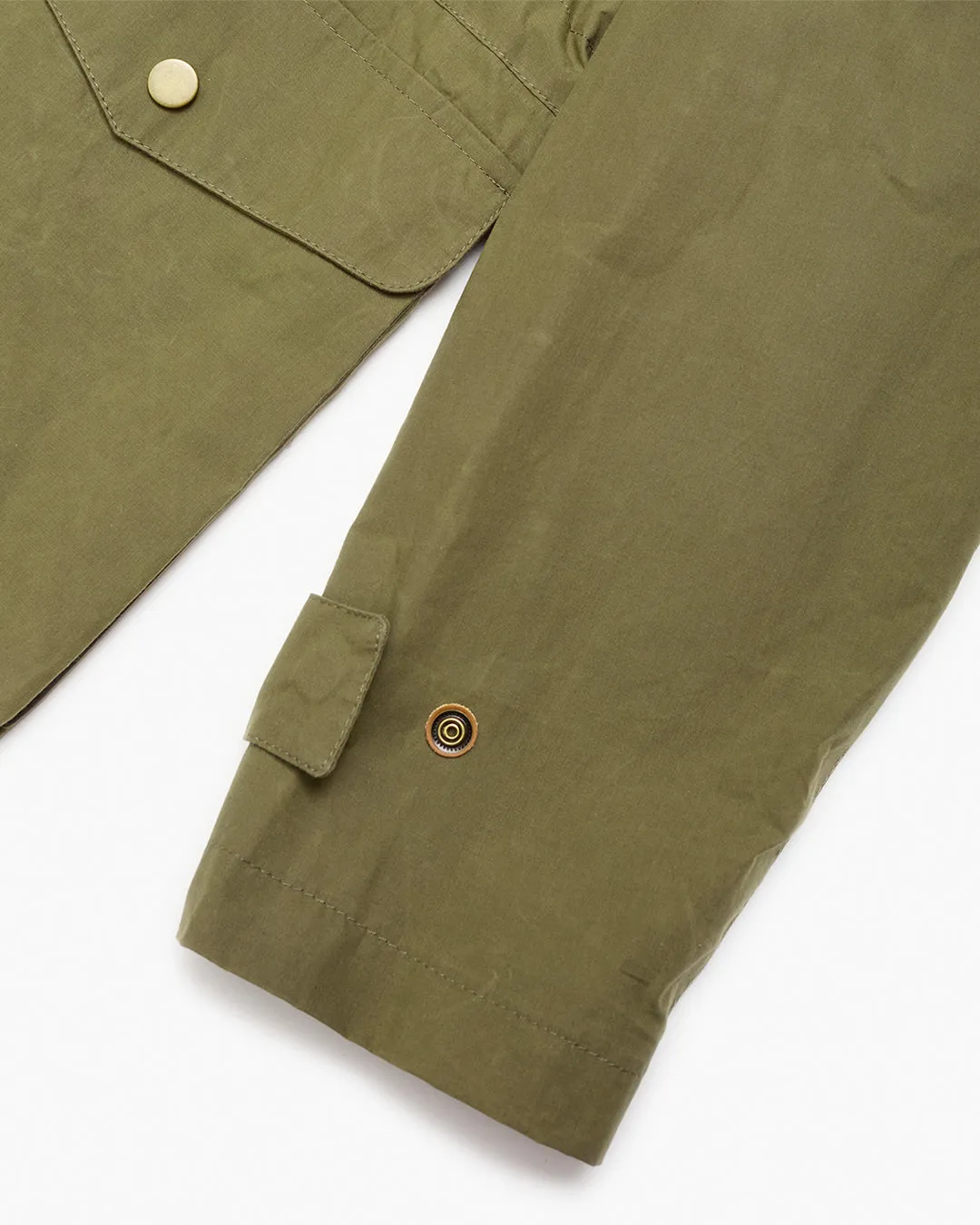 Olive Lightly Waxed Cotton Parka