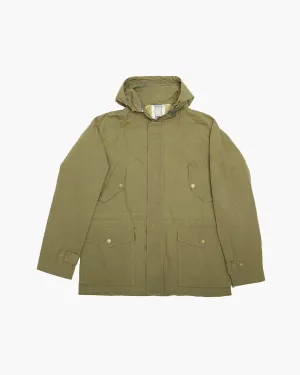 Olive Lightly Waxed Cotton Parka