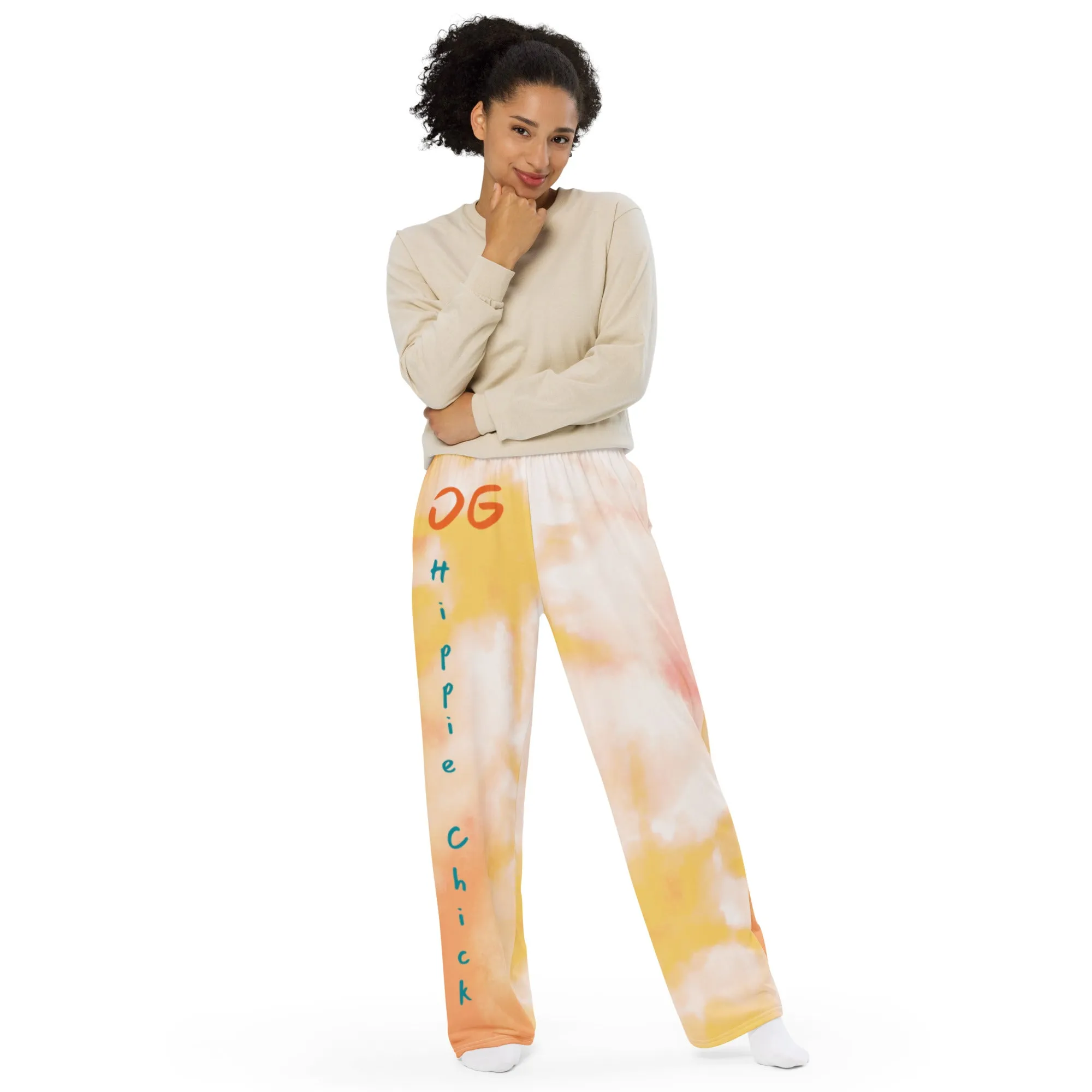 Orange Tie Dye Unisex Pants - OG Hippie Chick