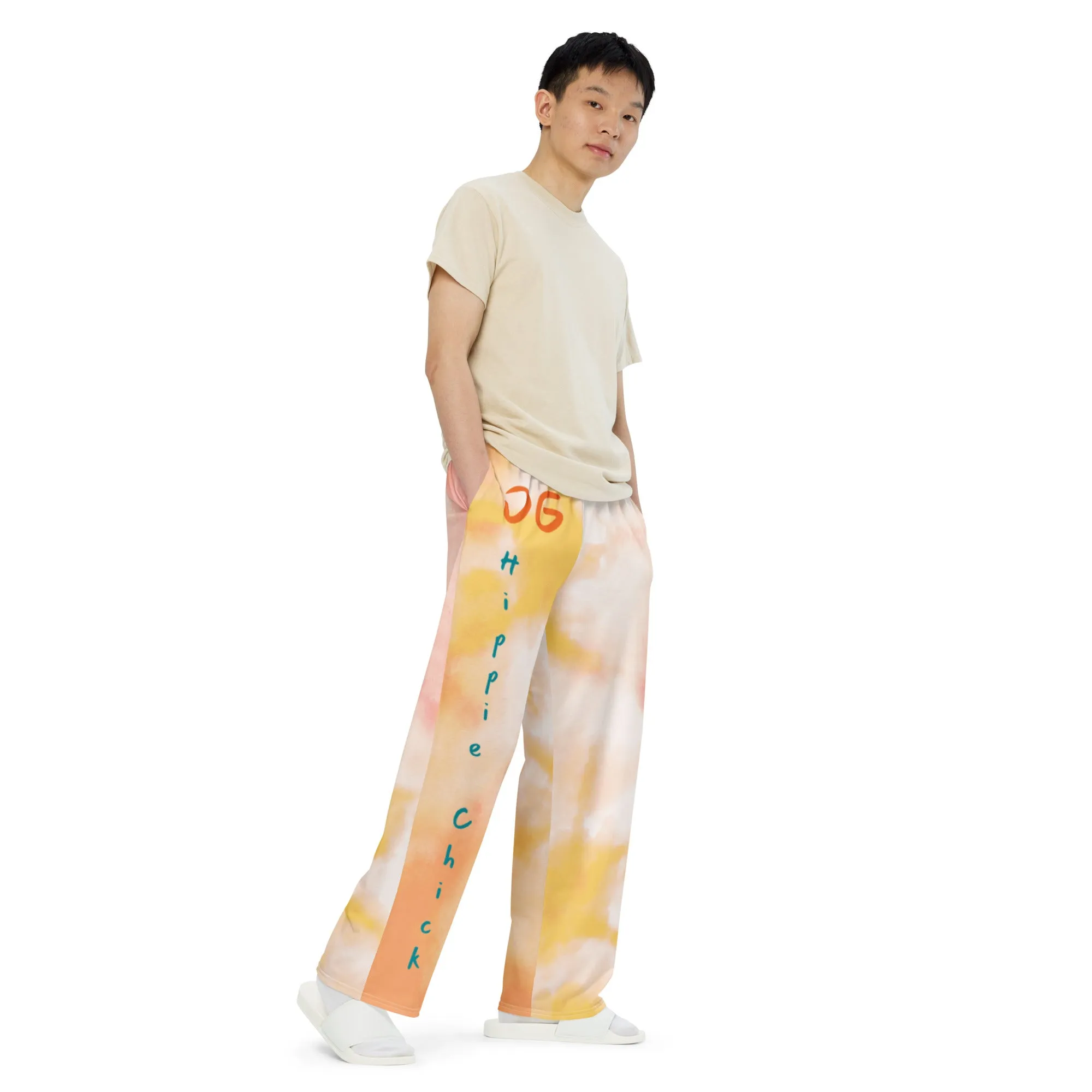 Orange Tie Dye Unisex Pants - OG Hippie Chick