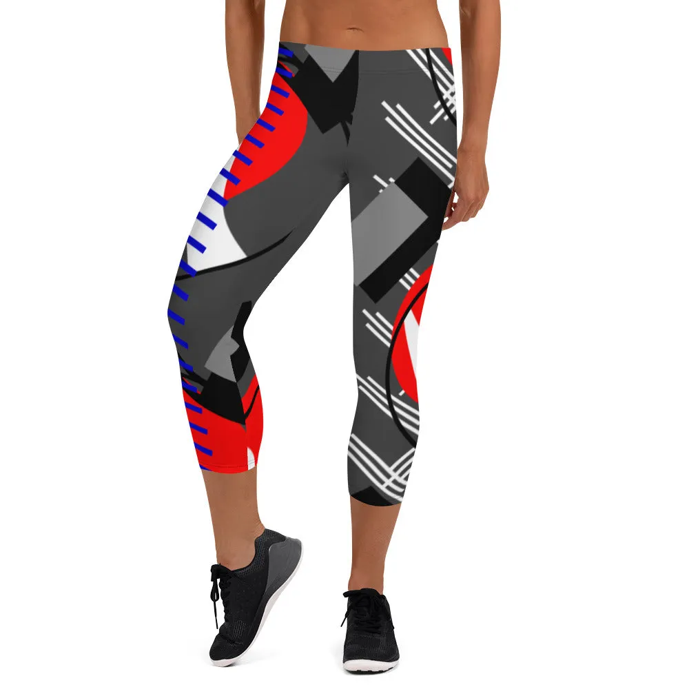 Origen Destination |On-Arrival Point of Origen Symbol-inspired Gray Capri Leggings