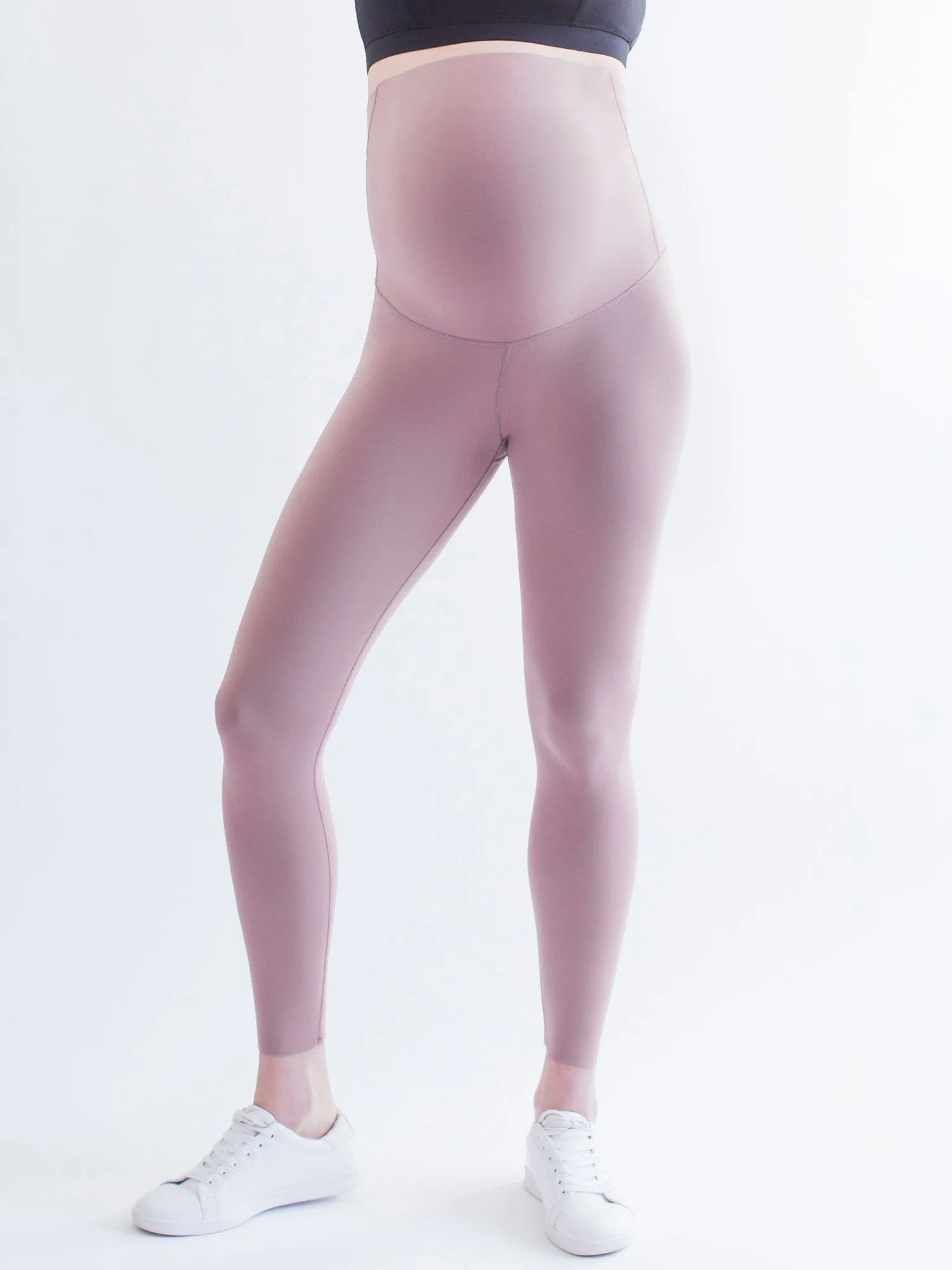 OVER THE BUMP MATERNITY SHAPE PANTS, ASH MAUVE